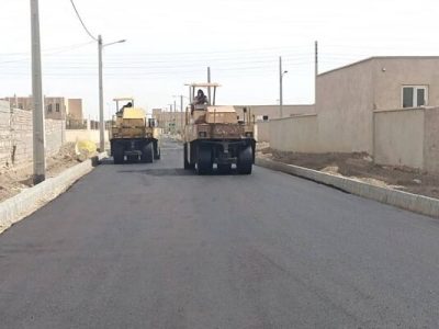 آسفالت معابر روستای ملاعلی شهرستان هامون