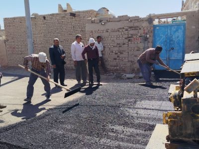 آسفالت‌ریزی معابر روستای تیمورآباد شهرستان هامون