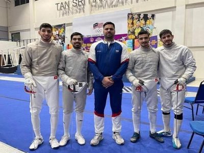 شمشیربازان جوان ایران روی سکوی آسیا