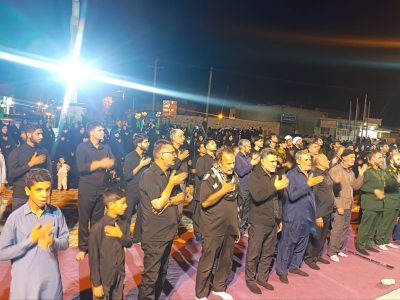 اجتماع عزاداران حسینی در پنجمین شب محرم در هامون