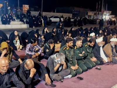 مردم هامون غرق در سوگ شام غریبان حسینی