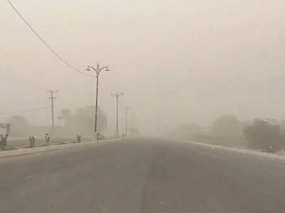 سرعت طوفان در زابل به ۱۰۱ کیلومتر رسید