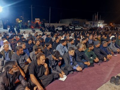 سوگواری مردم هامون در فراق رهبر شهید