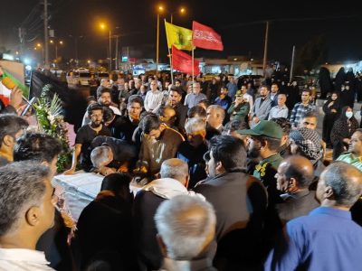 استقبال مردم هامون از پیکر شهید مدافع امنیت هراتی زراعتی