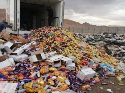 کشف بیش از نیم تن اقلام فاسد در هیرمند