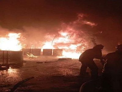 حریق گسترده در انبار غیرمجاز سوخت زاهدان مهار شد